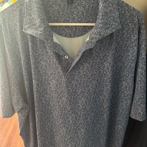 Peter Millar Navy Paisley Polo Shirt